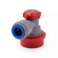 Коннектор газовый Ball Lock с фитингом Duotight 9,5 мм (КРАСНЫЙ)